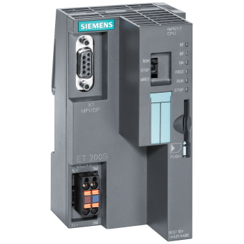 SIMATIC DP, IM151-7 CPU for ET200S, 128 KB work memory with integrated PROFIBUS DP interface (9-pole D-sub socket) as DP slave