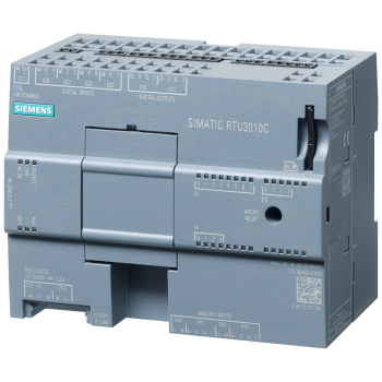 SIMATIC RTU3010C compact low-power RTU; Battery or solar-operated; connection ext. power supply 10.8 V to 28.8 V DC; Connection external Modems; Connection to Telecontrol Server Basic DNP3