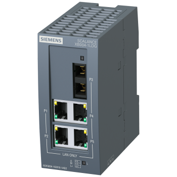 SCALANCE XB004-1LDG unmanaged Industrial Ethernet Switch for 10/100/1000 Mbit/s; for setting up small star and line topologies; LED diagnostics SCALANCE XB004-1LDG unmanaged Industrial Ethernet Switch for 10/100/1000 Mbit/s; for setting up small star and line topologies; LED diagnostics
