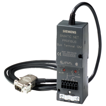 Bus terminal 12M for PROFIBUS, Transmission rates 9.6 Kbit/s to 12 Mbit/s