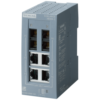 SCALANCE XB004-2 unmanaged Industrial Ethernet Switch for 10/100 Mbit/s; for setting up small star and line topologies; LED diagnostics SCALANCE XB004-2 unmanaged Industrial Ethernet Switch for 10/100 Mbit/s; for setting up small star and line topologies; LED diagnostics