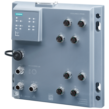 SCALANCE XP208, managed IE switch, 8x 10/100 Mbps M12 ports