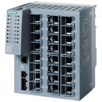 SCALANCE XC224 manageable layer 2 IE Switch; 24x 10/100 Mbit/s RJ45-Ports; 1x console port