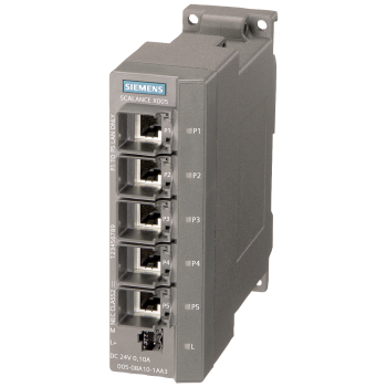 SCALANCE X005, IE Entry Level Switch unmanaged 5x 10/100 Mbit/s RJ45 ports SCALANCE X005, IE Entry Level Switch unmanaged 5x 10/100 Mbit/s RJ45 ports
