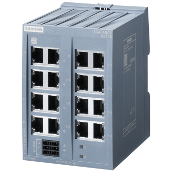 SCALANCE XB116 unmanaged IE switch, 16x 10/100 Mbit/s RJ45 ports; for setting up small star and line topologies; LED diagnostics